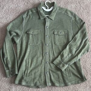 Tommy Bahama Casual Olive Green Button-Front Men's Jacket
